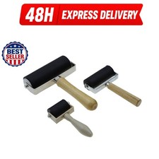 Rubber Brayer Roller Set 3 Pack for Block Printing Ink Craft Art