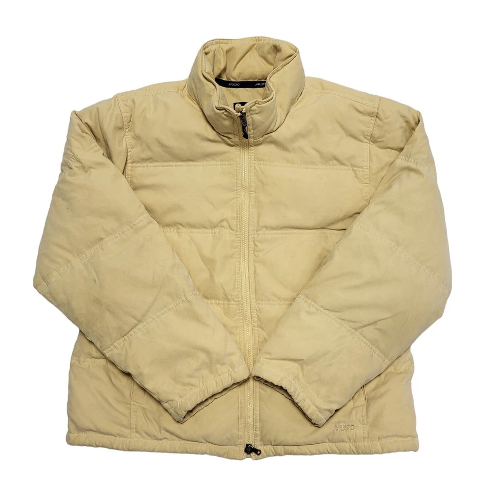 Abrigo Musto Performance acolchado beige cremallera completa para mujer talla 16 Reino Unido Foto 3 de 4