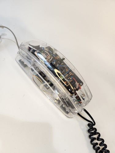 Conair Clear Transparent Touch Tone Phone Retro HAC SW205 Vintage Prison Phone
