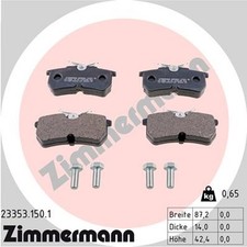 Bremsbelagsatz Scheibenbremse ZIMMERMANN 23353.150.1 für FIESTA FORD FOCUS CB1 6