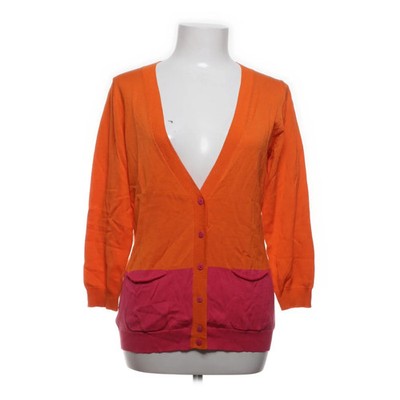 Elégance, Strickjacke, Damen, Größe: 36, Orange/Pink, Baumwolle/Seide #IfU