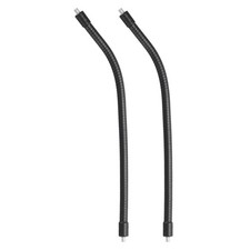 12" Gooseneck, 2 Pcs 1/4"-20 Male to Male Thread Metal Universal Hose Flexibl...