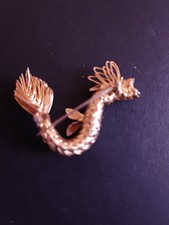 Vintage Schmuck Brosche Karpfen Koi Metall B�...