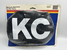 Vintage Kc Light Covers Pair 6x9 Black Vinyl Rectangular 5600 New In Package