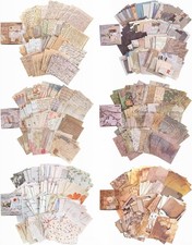 600pcs Vintage Scrapbook Paper Aesthetic DIY Craft Supplies