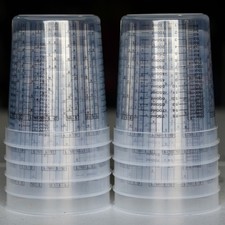Quart 32oz Plastic Paint Mixing Cups with Measurements - 10 Pack -