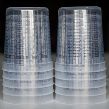 Quart 32oz Plastic Paint Mixing Cups with Measurements - 10 Pack -