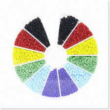 1000pcs 2mm Mini Glass Beads in Six Colors