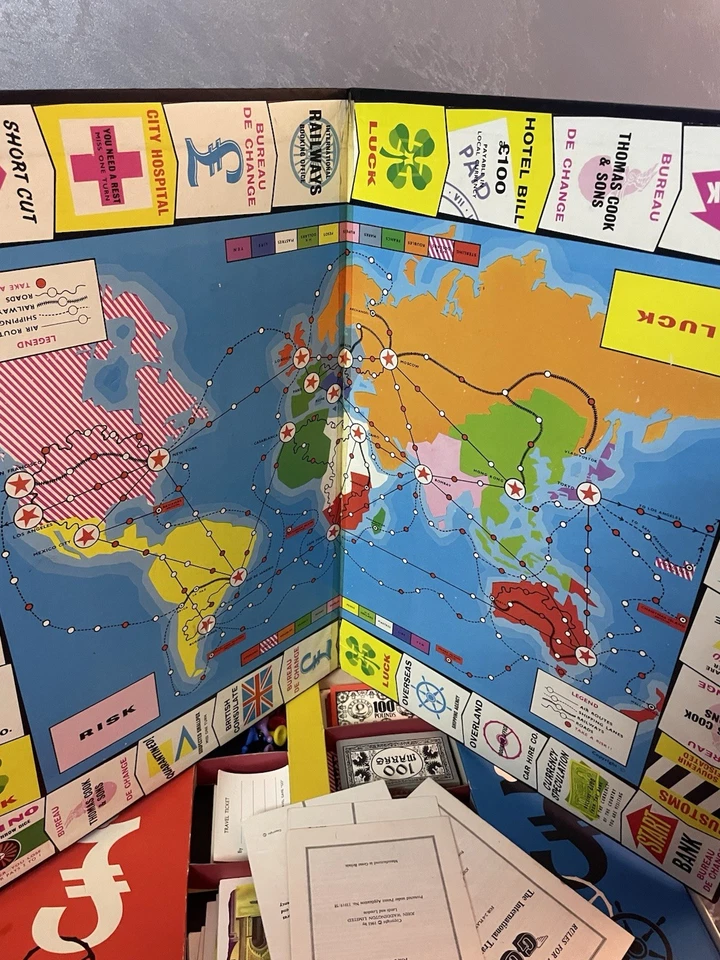 Vintage Waddingtons Go The International Travel Board Game 1960's 1961 Complete - Image 4 of 4
