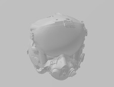 Custom 1/18 US fighter pilot JHMCS helmet for BBI 3.75" action figure unpainted