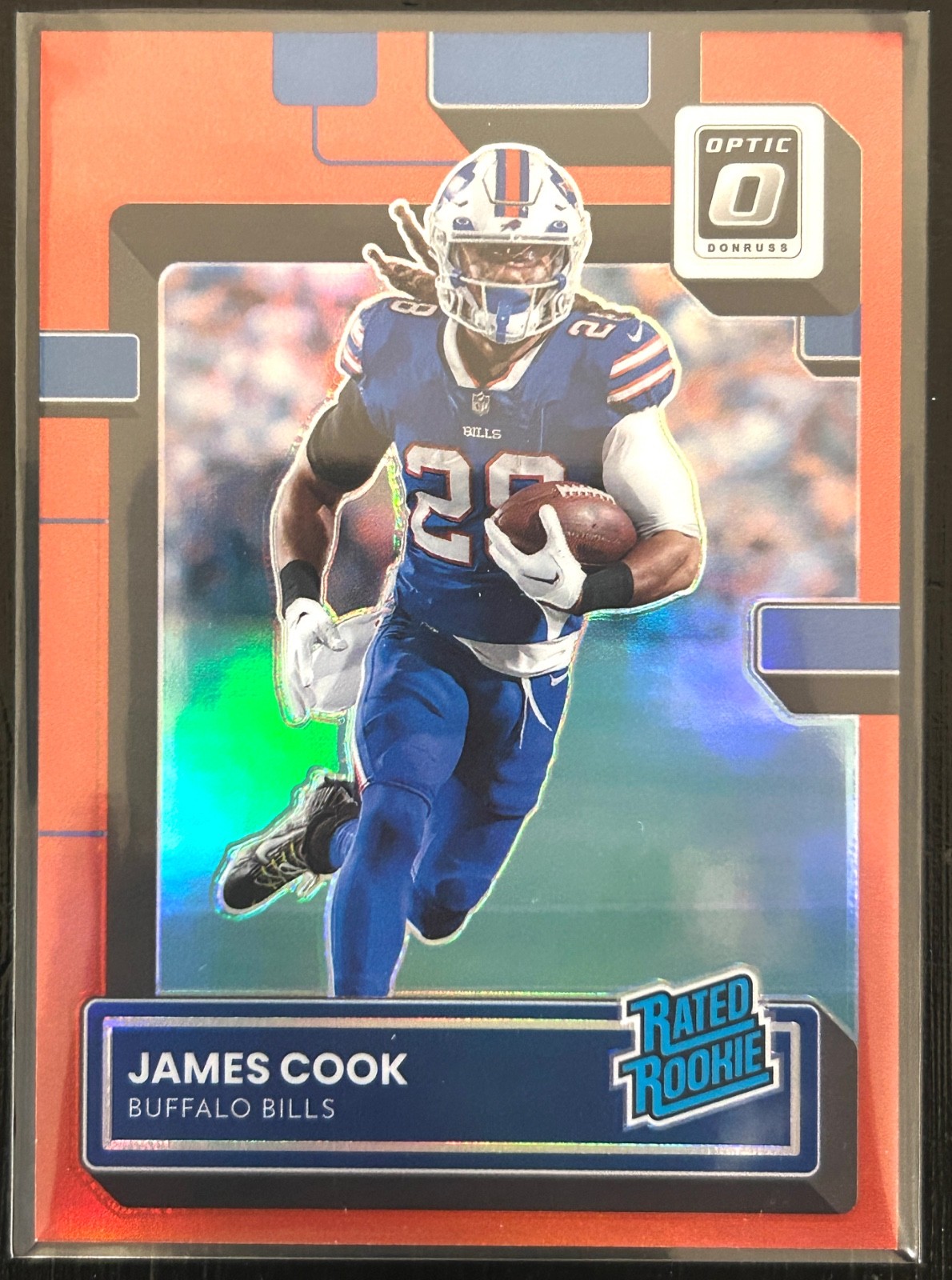 2022 Donruss Optic - James Cook - Rated Rookie - Red Prizm /99 #215 🦬