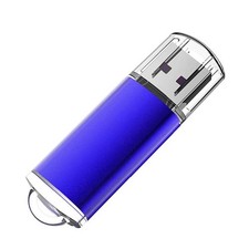 Blue 1GB USB 2.0 Flash Drive Metal Waterproof U Disk Memory Stick