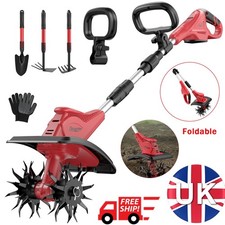 Cordless Tiller Cultivator Electric Garden Rototiller For Milwaukee 18V Battery