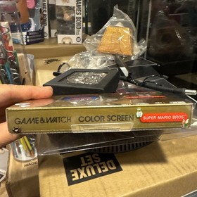 Nintendo Game & Watch Super Mario Bros Handheld Console Clock - New