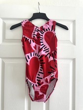 GK Elite Gymnastics Leotard Love XO Hearts Size Adult Small