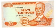 Bolivia BOLIVIA Billet 20 BOLIVIANOS 1986 P205 NEW UNC