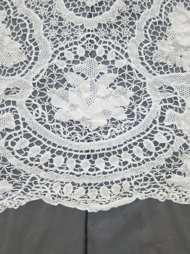 Vintage Point de Venise needle lace Banquet tablecloth 208x122cm - Picture 12 of 12