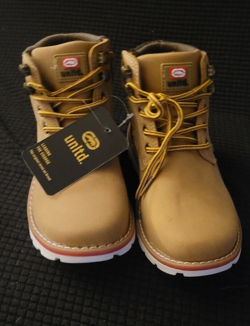 Ecko Unltd Buck 15B Boys Size 2 Light Camel Brown Lace Up Boots