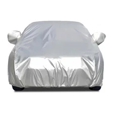 Large Waterproof Full Car Cover All Weather Dust UV Snow Protect Elasticized Hem