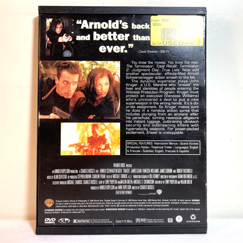 ERASER / COLLATERAL DAMAGE (DVD) Arnold Schwarzenegger - Action Drama Thriller - Picture 3 of 9