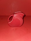 Homer Laughlin Fiesta Ware Scarlet Mini Disc Pitcher Creamer Syrup RED  Embossed