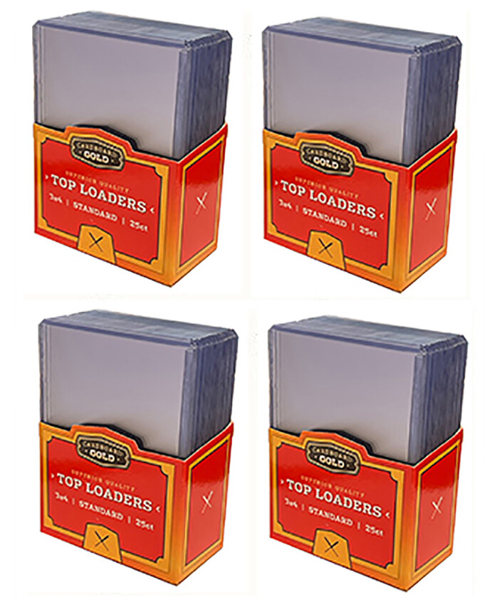 Cardboard Gold 3x4 Premium Toploaders – 10,000 Count (10 Cases) For Standard Baseball Cards