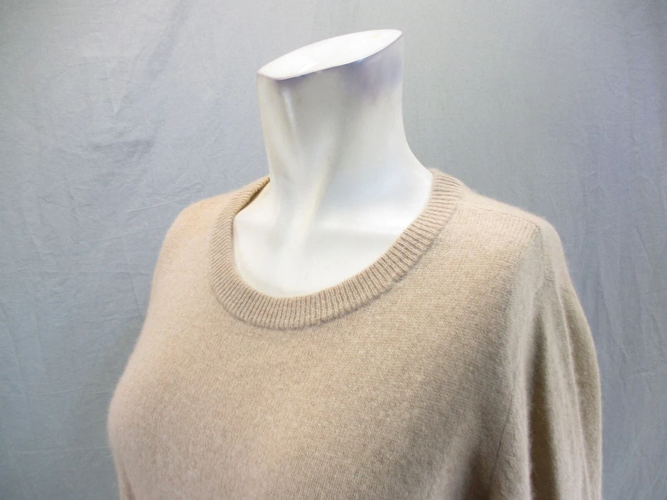 HALOGEN Size M Mens Beige 100% Cashmere Crew Neck Long Sleeve Winter Sweater 537 - Image 4 of 4