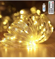 Fairy Lights 33ft 100 LED 8 Modes LED String Lights USB Powered with Remote