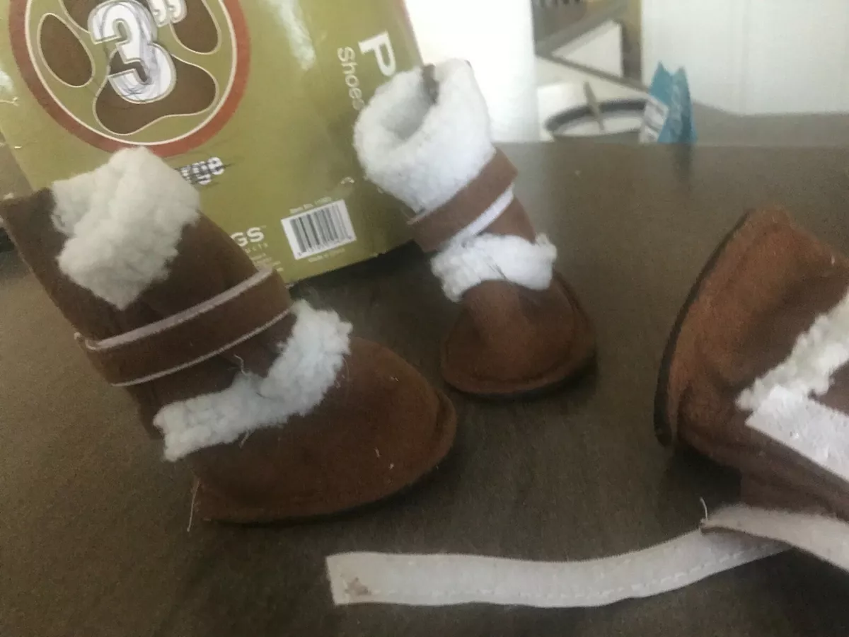 Pugs Dog Winter Boots Brown Moccasins Size 6 eBay