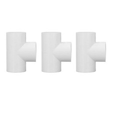12Pcs 32mm ID PVC Tee Pipe Fittings Plastic Equal Diameter Joints Adapter