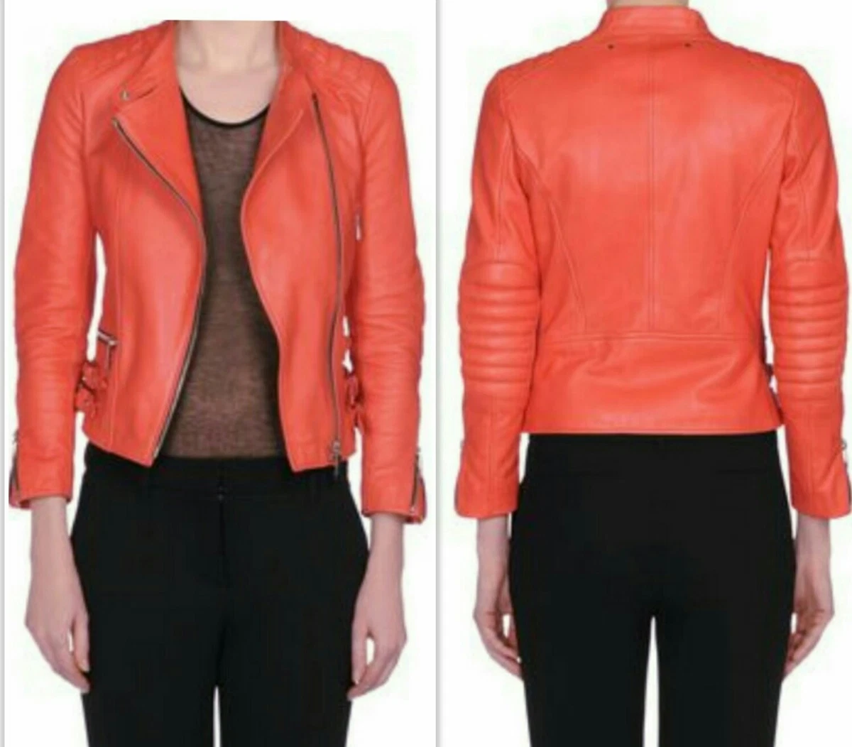 Barbara Bui Leather Outer Shell Coats, Jackets & Vests Motorcycle