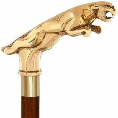 Bastone Da Passeggio In Legno Con Manico Vittoriano Vintage Ladies