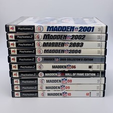 Lot of 10 Madden NFL 2001 2002 2003 2004 2005-CE 06 07: HoFE 08 09 and 10 PS2