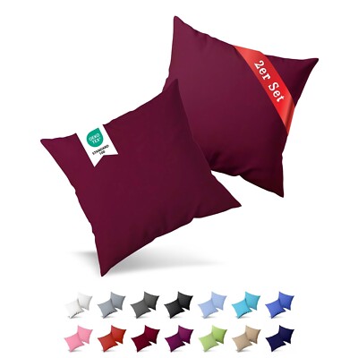 2er Pack Jersey Kissenbezug Kissenhülle Kopfkissenbezug 100% Baumwolle Neu