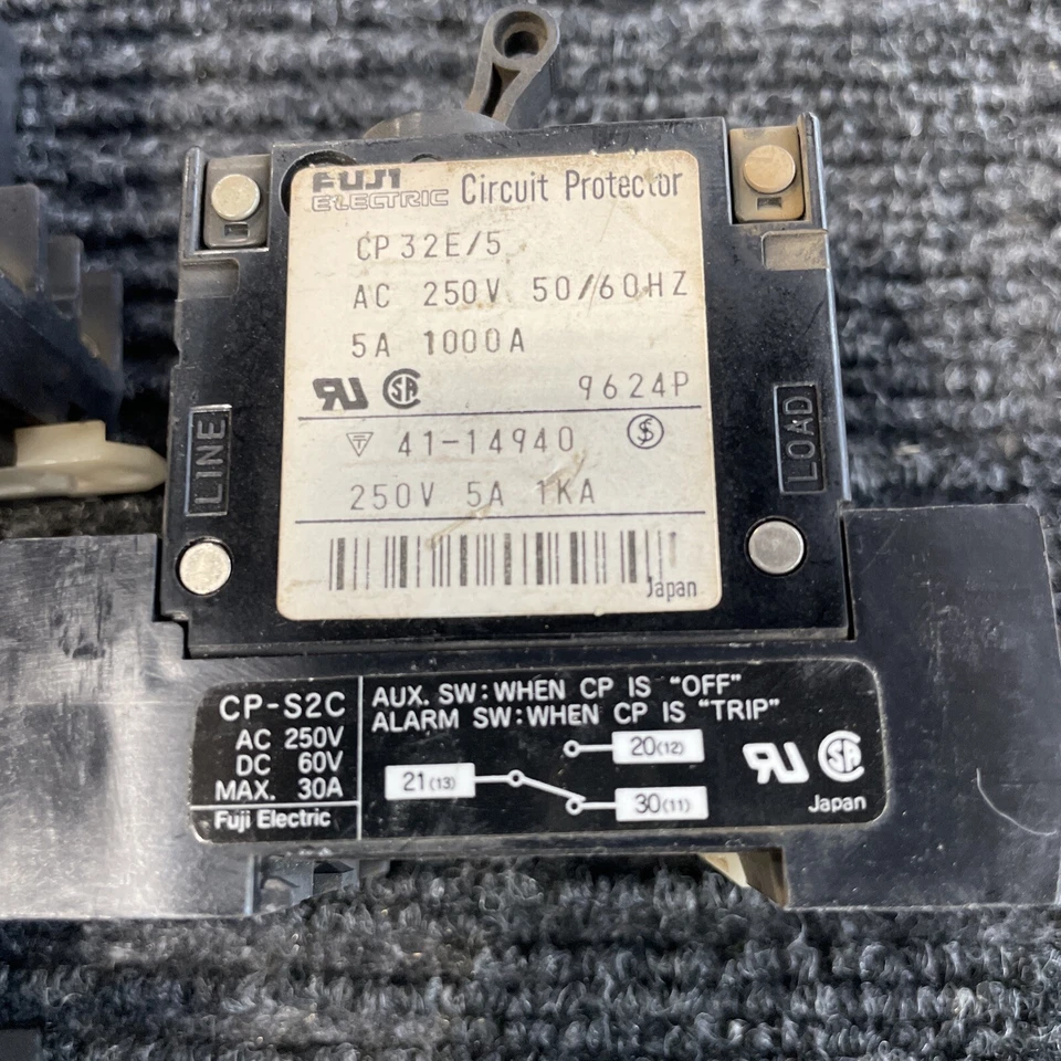 Fuji CP32E/5 Circuit Prot. CP-S2c +Cp32e/0.25 +Cp32e/7.5 +Cpe31e/5wd +Cpe31e/7.5 - Image 2 of 4