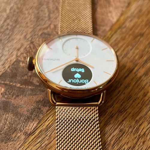 Withings ScanWatch Smartwatch 38 - White & Rose Gold - Zdjęcie 5 z 10