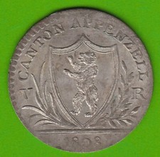 Münze Batzen Appenzell 1 Batzen 1808 Stempelglanz Prachtexemplar nswleipzig