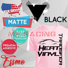 Matte Black Heat Transfer Vinyl HTV T-Shirt 20" Wide Roll Iron On / Heat Press