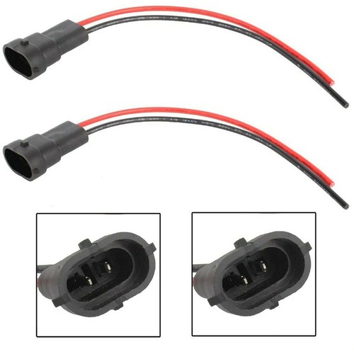 Wiring Pigtail Male H8 Two Harness Fog Light Bulbs Plug Socket Plug Cable Lamp - Picture 4 of 8