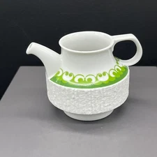 Thomas Rosenthal ARCTA GREEN Creamer Brutalist MCM Porcelain  Grune Borte Retro