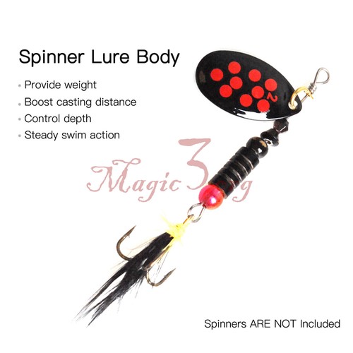 48/50 Stck. Spinnerbait Körper Messing Köder Körper Bunt Spinner Herstellung Zubehör - Bild 9 von 15