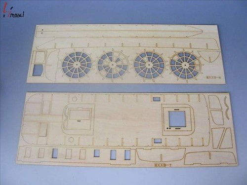 USS MISSISSIPPI 1870 1:100 540mm 21" Steamboat Wood Model Kit - Picture 13 of 18