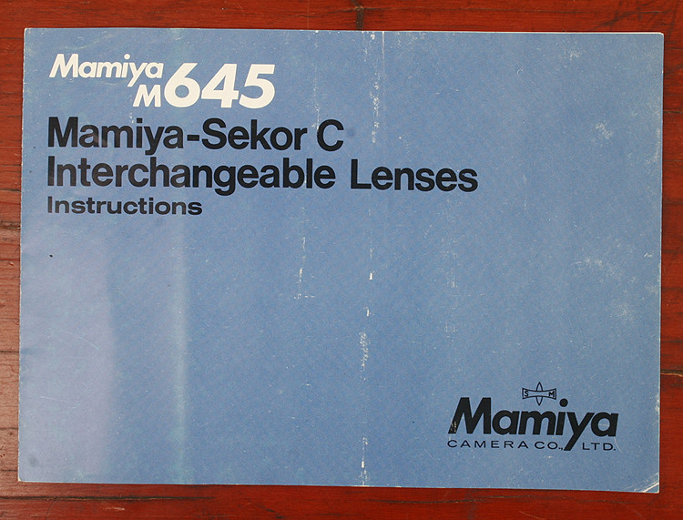 MAMIYA INSTRUCTION SHEET FOR MAMIYA-SEKOR C LENSES/165256 | eBay