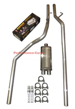 Dual Exhaust Mandrel Bent 18" MagnaFlow Muffler Fits 94-01 Dodge Ram 3.9 5.2 5.9