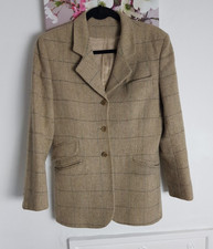 Vintage Magee 1866 Beige & Blue Tweed Jacket, Uk Size 10 Donegal Wool Ireland