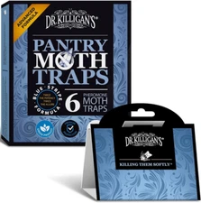6 Pack Pantry Moth Traps with Pheromones for Kitchen Food Storage Areas Blue