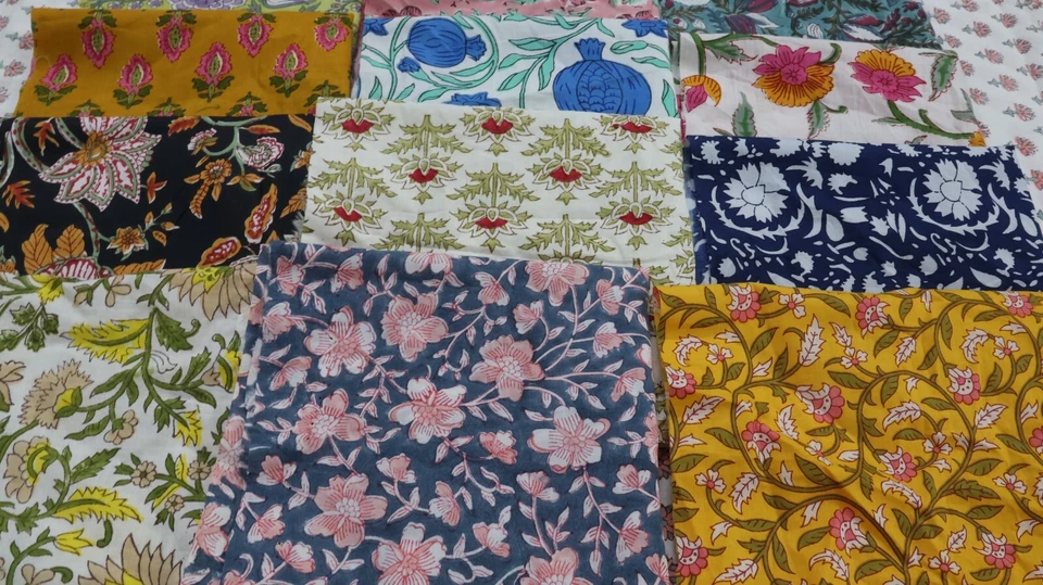 Комплекты винтажной ткани из 100% хлопка четверть квадратного ярда для рукоделия шитья с цветочным рисунком - Изображение 3 из 4