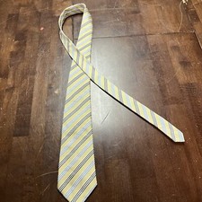 Donald Trump Mens Necktie 100% Silk Striped Gold  Dress Suit President