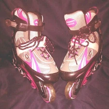 Rollerblade ABEC-5 Size 1-4 Schwinn X Pulse Challenge Series Gray and Fuscia