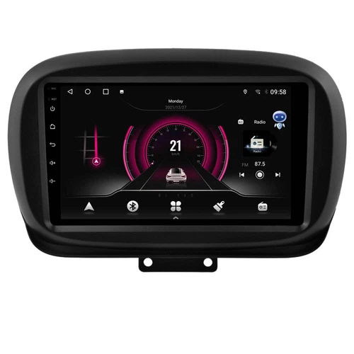 9" QLED For Fiat 500X 2012-20 Android 15 Car Stereo Radio Head Unit Wifi 4+64GB